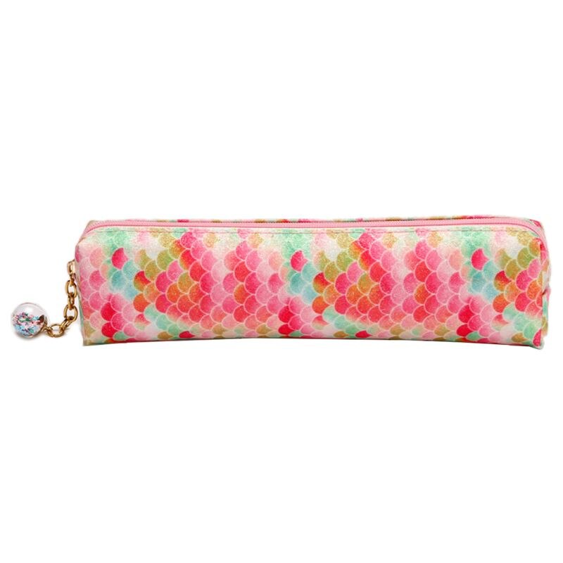 Estuche de lápices de lentejuelas Kawaii, caja de maquillaje escolar, artículos para la mochila del colegio, papelería, para estudiantes
