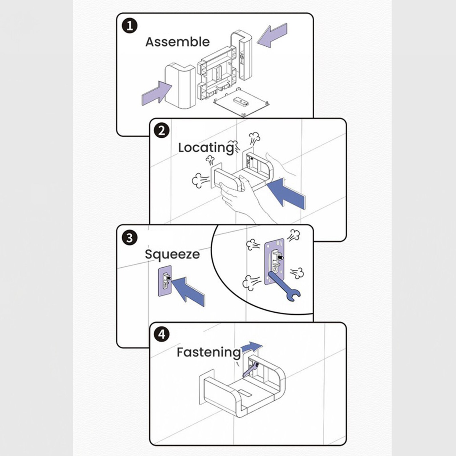1pcs Floating Wall Hanging Shelves White U Shaped for Bathroom Display Organizer Mounted Bedside Dorm Bed Corner Shelfs