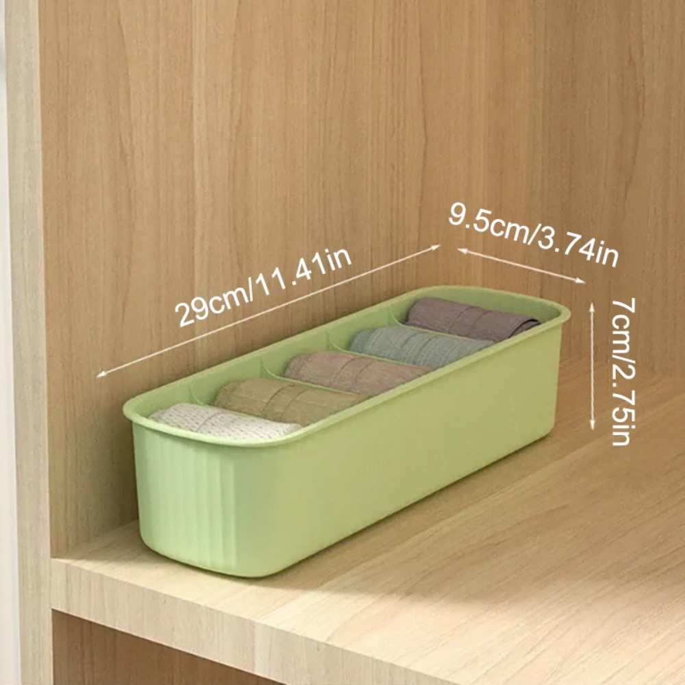 Divisores de armazenamento de gaveta de roupas íntimas de meias, caixas de armazenamento de guarda-roupa de cômoda e caixas de armazenamento para organizador de armário de roupas: Verde