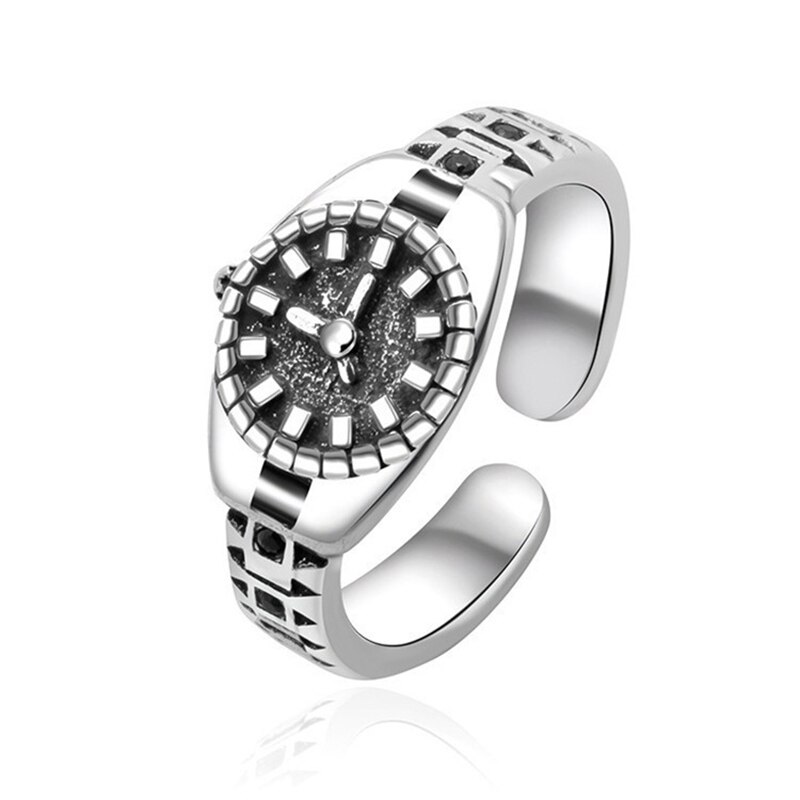 Enkelhet klokke ring retro sølv farge legering musikk noter ring ball dating ring kvinner jenter smykker justerbar åpning