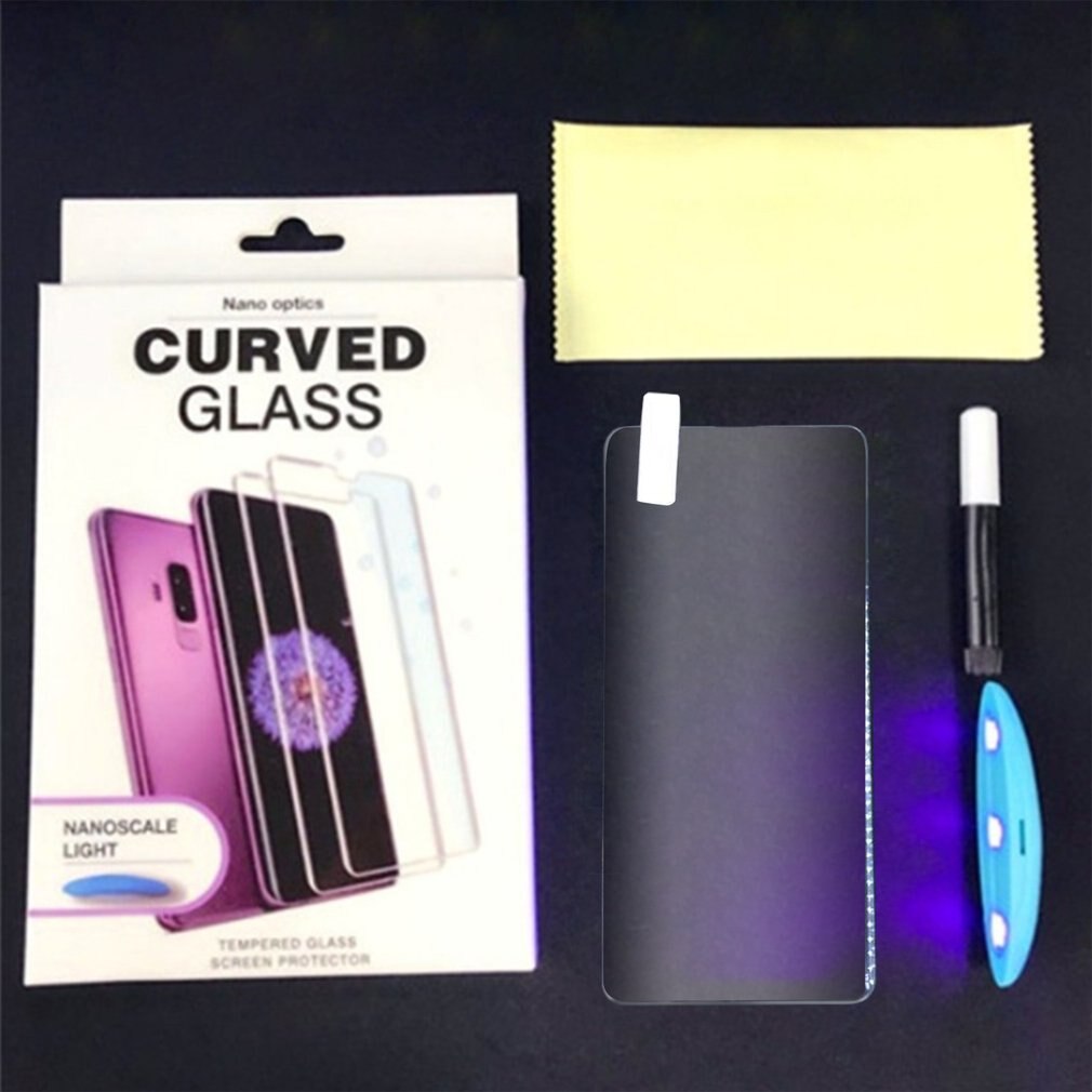 For Samsung S10 S10 Plus Full Glue UV Liquid Tempered Glass Screen Protector Kits for Samsung S10+ Protective Film Tempered Glas: Default Title