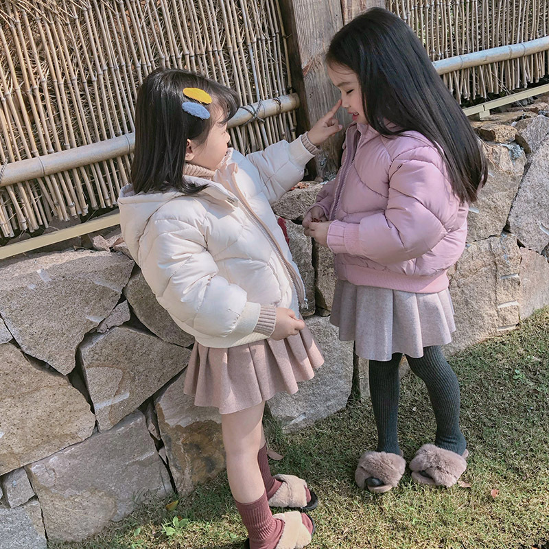 winter cotton clothes children's clothing cotton jacket: Pink / 12M