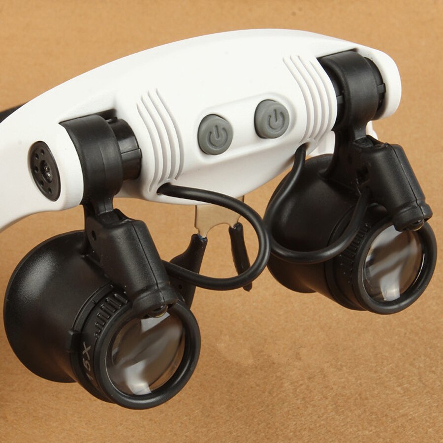 10x 15x 20x 25x High Magnification Glass Magnifier Watch Polarized Fishing Float Myopia Glasses with Led Light Night Fish Tools