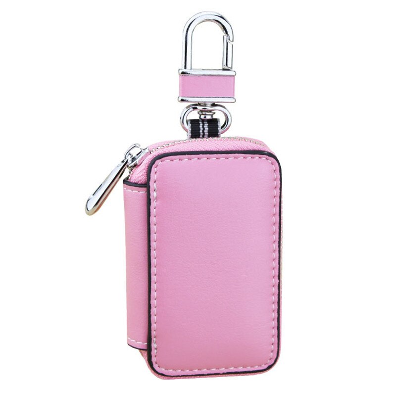 Süd GANS Neue unisex Leder Schlüssel Brieftasche Männer Auto Schlüssel Halfter Schlüssel Veranstalter Dame Haushälterin Keychain Abdeckungen Schlüssel fallen beutel: Rosa