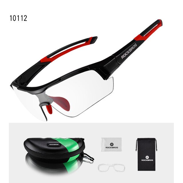 Rockbros cykelsolbriller fotokromiske cykelbriller polariserede briller til mænd kvinder udendørs  uv400 mtb cykelvej: 10112