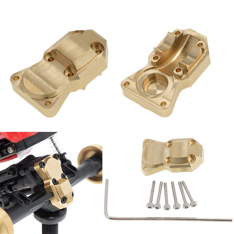 Diff Cover Gold Messing Tegengewicht Voor Axiale SCX24 90081 1:24 Rc Crawler Auto