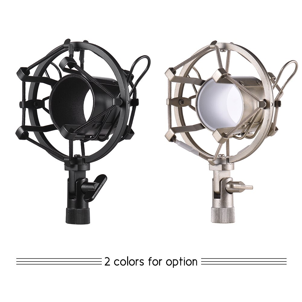 Univerdal Condenser Microphone Mic Shock Mount Holder Anti-vibration Recording Studio Microphone Stand Shock Mount Metal