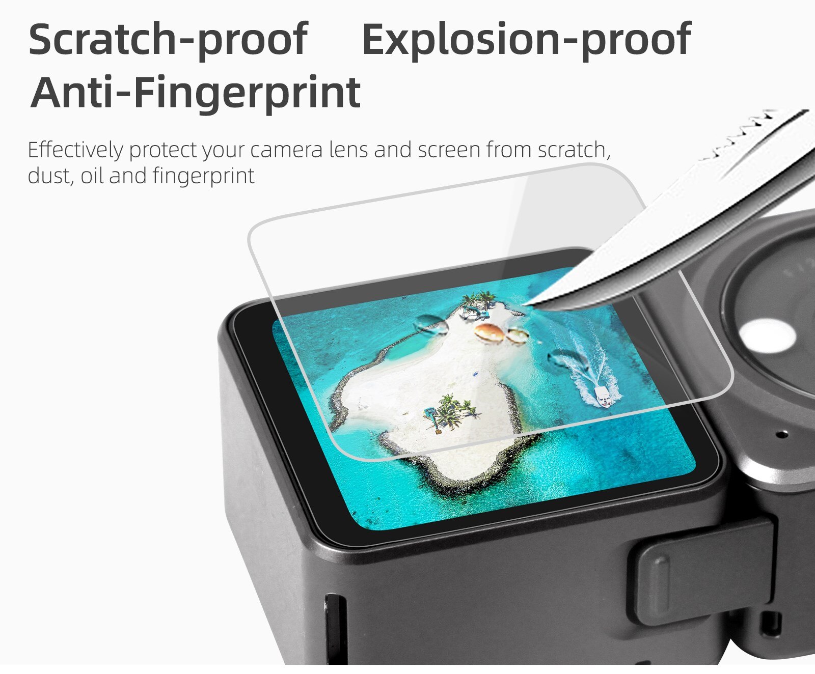 DJI ACTION 2 tempered film accessories camera lens display protective film DJI ACTION 2 HD explosion-proof film