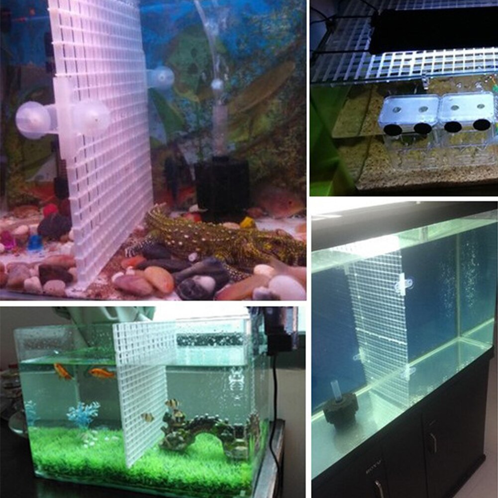 2 stk slidstærkt tilbehør akvarium dele bundgitter fisk hjem haven isolere bord
