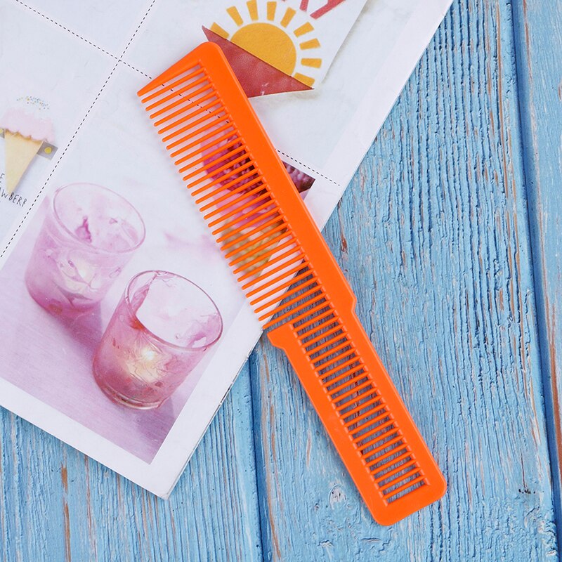 2 Kleuren Carbon Kapper Haar Kam Professionele Salon Mannen Vrouwen Tondeuse Haar Knippen Kam Voor Haar Trimmen Kapper Kam: Oranje