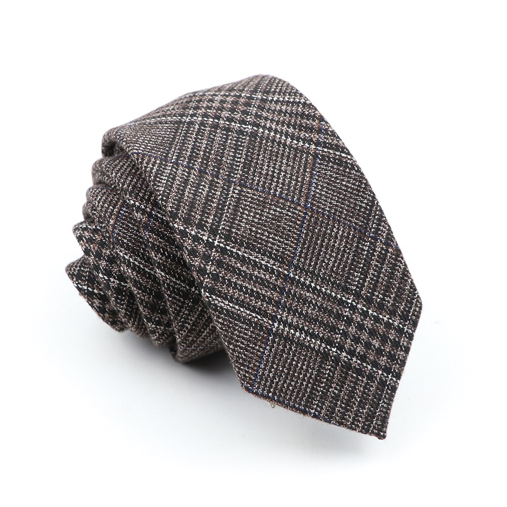Corbatas clásicas de algodón para hombre, corbatas ajustadas hechas a mano de 6CM con cuello, a rayas, a cuadros, para negocios, bodas y fiestas,: 13
