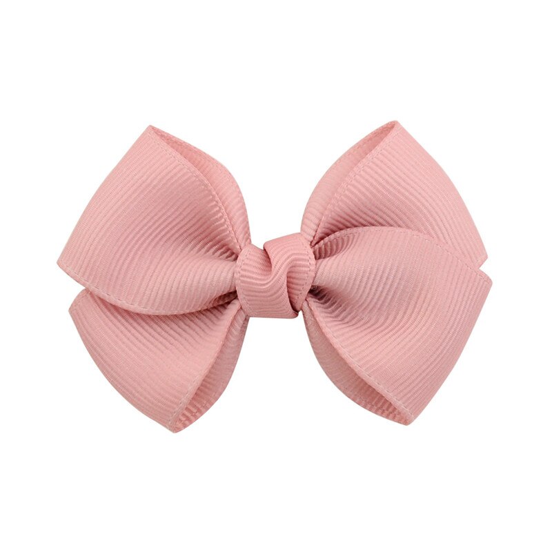 Solide Lint Strik Haarspeld voor Meisjes Kinderen Bowknots Haar Clips Vrouwen Haarspelden Haar Accessoires Baby Haarspelden Decoraties: 16 Dark Pink