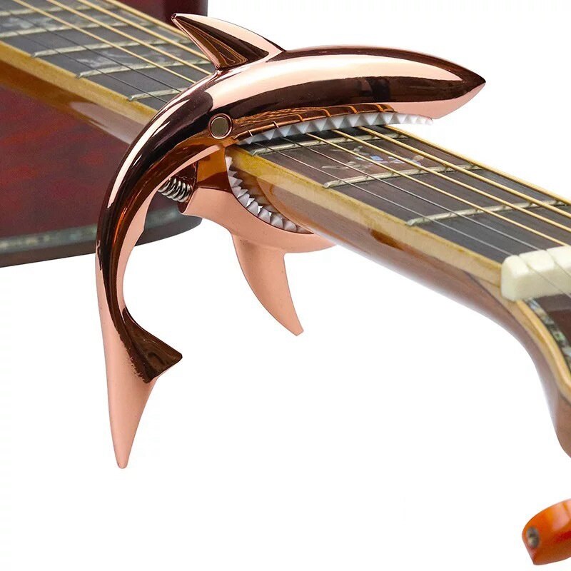 Metal shark gitaar capo, ukelele capo voor akoestische elektrische gitaar, bas capo, muziekinstrumenten accessoires: D