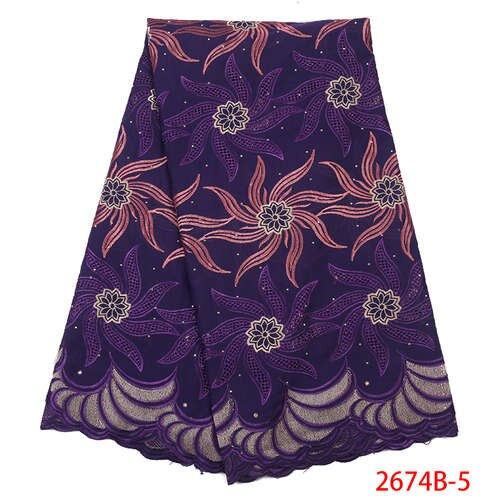 Tissu en dentelle de coton Voile suisse, tissu en dentelle africaine, Voile de suisse, tissu en dentelle africaine, , broderie nigériane avec pierres, pour femmes, collection: Picture 5