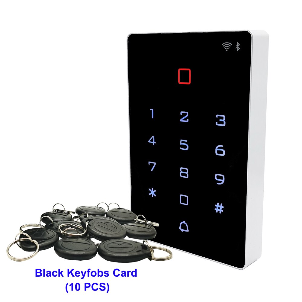 WIFI Tuya Smart Door Lock Access Control System Standalone Touch Keypad RFID Card Door Entry Controller: keyfobs Card