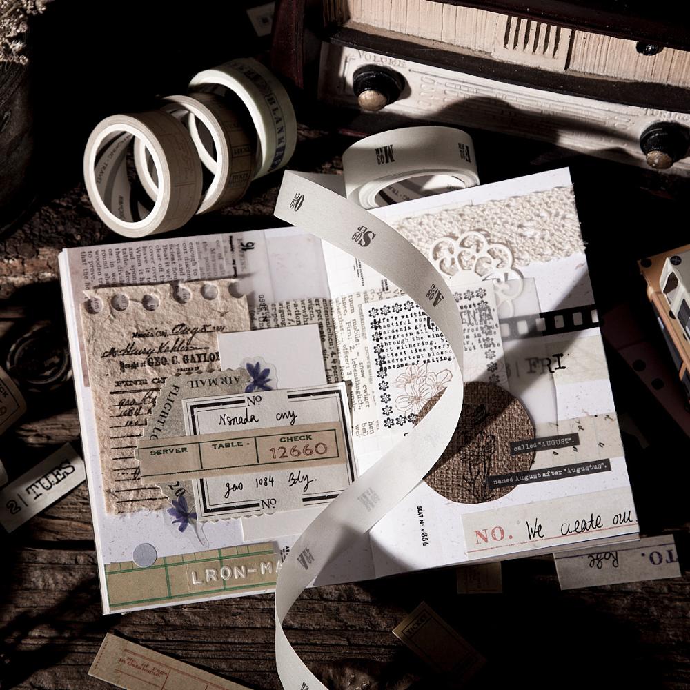 Old tape Writable Washi Tape Set Diy Masking Tape Cute Stickers School Suppliers Stationery Presented Craft Label Sticker