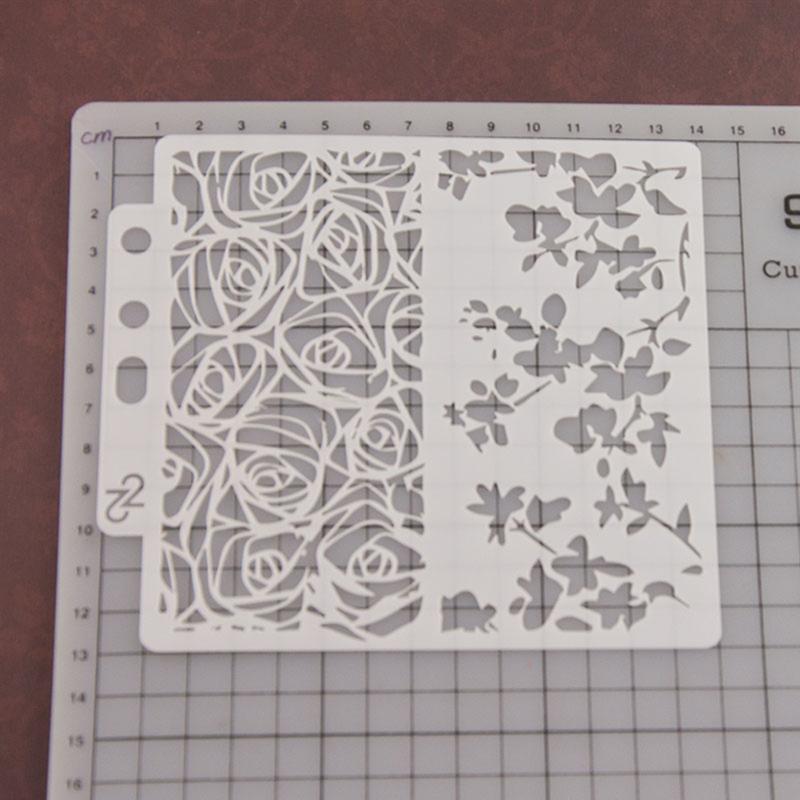 Rita stencil ihålig konst diverse mönster måla stenciler måla mall för hantverk tårta dekor diy scrapbooking  a35
