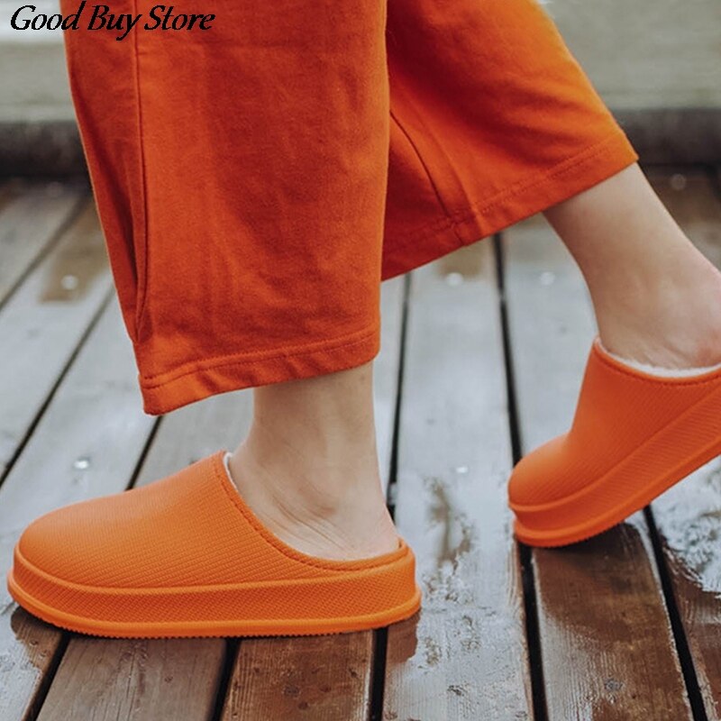 Herfst winter heren pantoffels binnen vloer schoenen warme pluche pantoffel zachte bont comfortabele huis thuis schoenen mannen hotel slides mannelijk