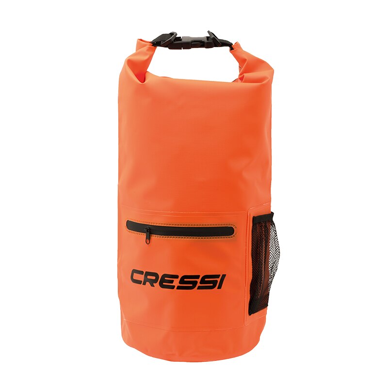 Cressi 10l 20l dry bag vattentät dykutrustning väska dyk snorkling simning drifting bag med dragkedja fram: Orange 10l