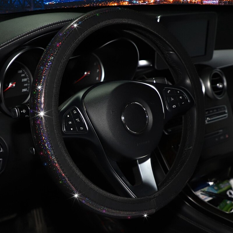 Coprivolante per auto con strass per Peugeot 307 308 407 206 207 3008 406 208 2008 508 408 306 301 4008 5008 807