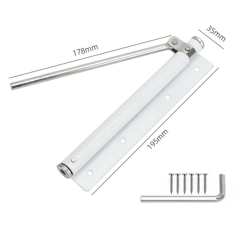 Adjustable Door Closers Surface Mounted Automatic Stainless Steel Spring Closing Door Closer Fire Rated Door Stopper Hardware: black