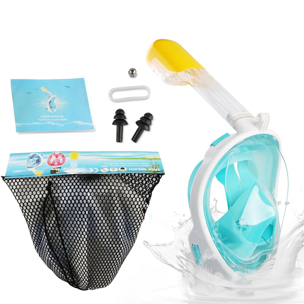 volle Gesicht Scuba Tauchen Maske Anti Fog Goggles mit Kamera Montieren Unterwasser Weiten Blick Schnorchel Schwimmen maske für Erwachsene jugend: 9A