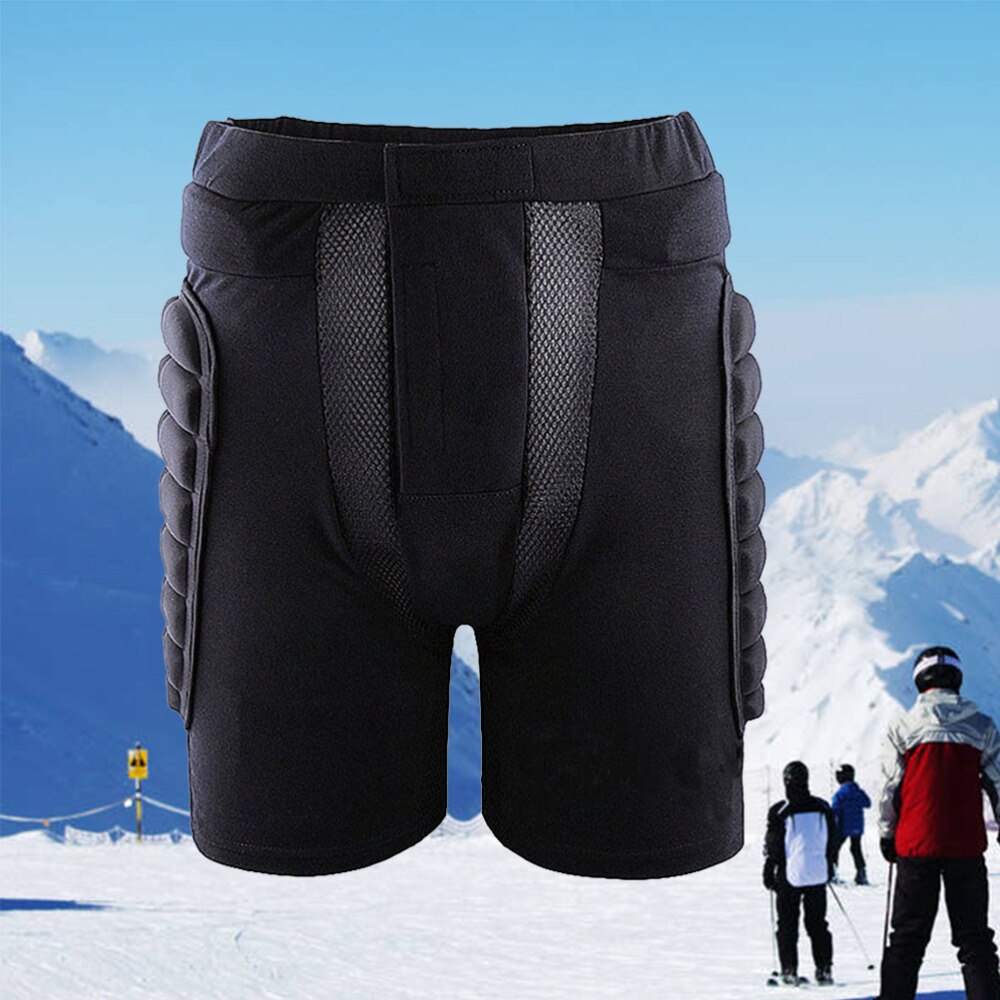 Unisex Ski Schaatsen Shorts Comfortabele Ademende Outdoor Sport Beschermende Kleding Maat (Zwart): L