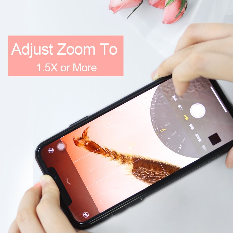 Ulanzi 400X Mikroskop Telefon Objektiv fallen Bausatz für iphone 11 Profi max Bulit-in Licht Objektiv Bausatz