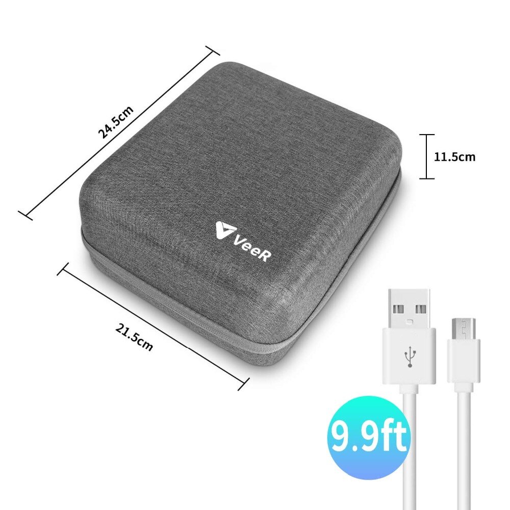 Veer vr oculus go case met verlengsnoer stroomkabel