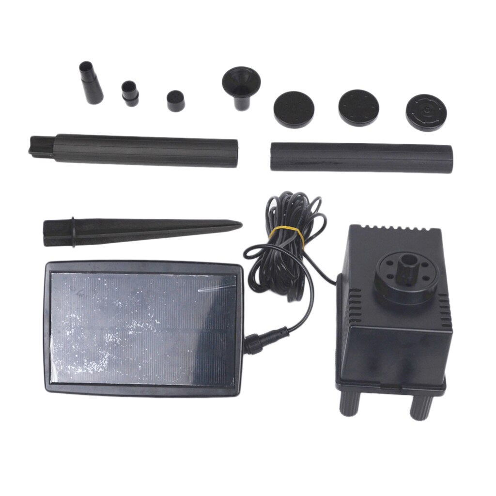 Fontanna solarna zestaw pompy wodnej zatapialna pompa zasilana z panelem słonecznym 1.5W