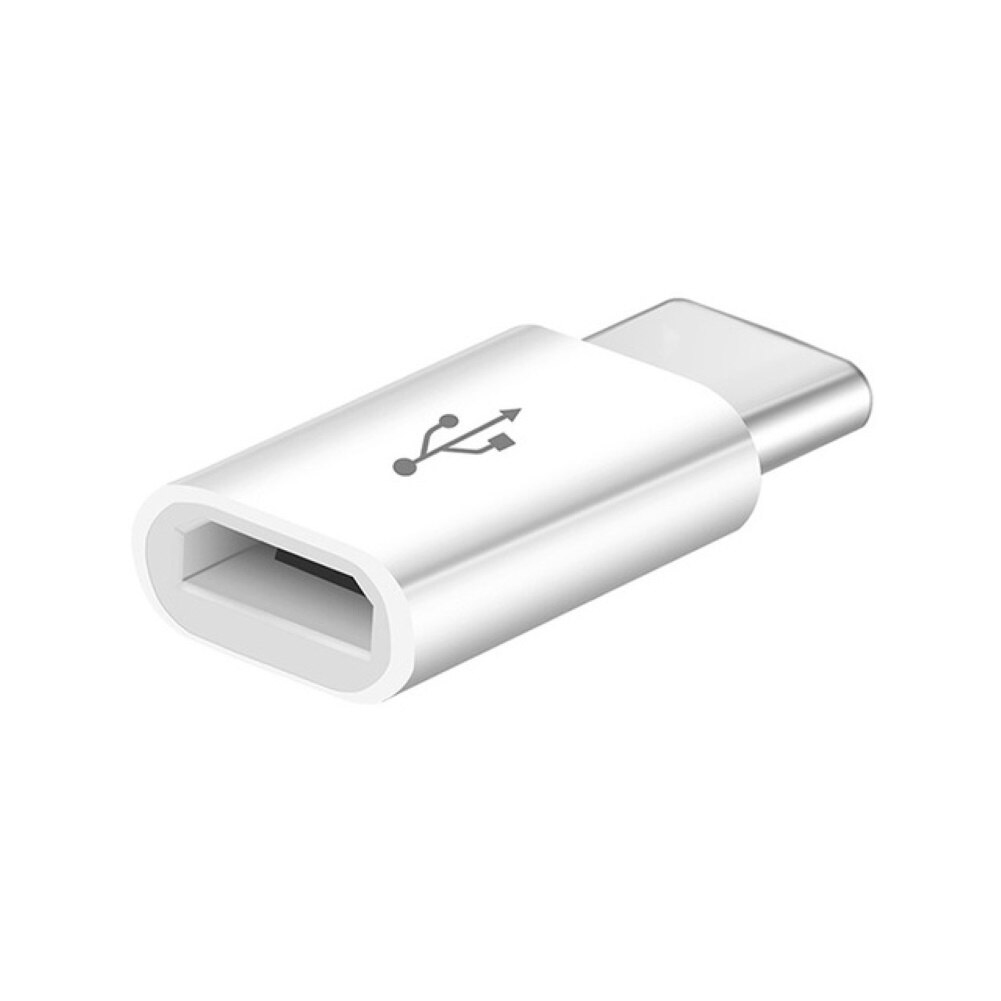 Mikro USB Weiblichen zu Typ-C Männlichen OTG Adapter Daten Transfer Konverter für Android: Weiß