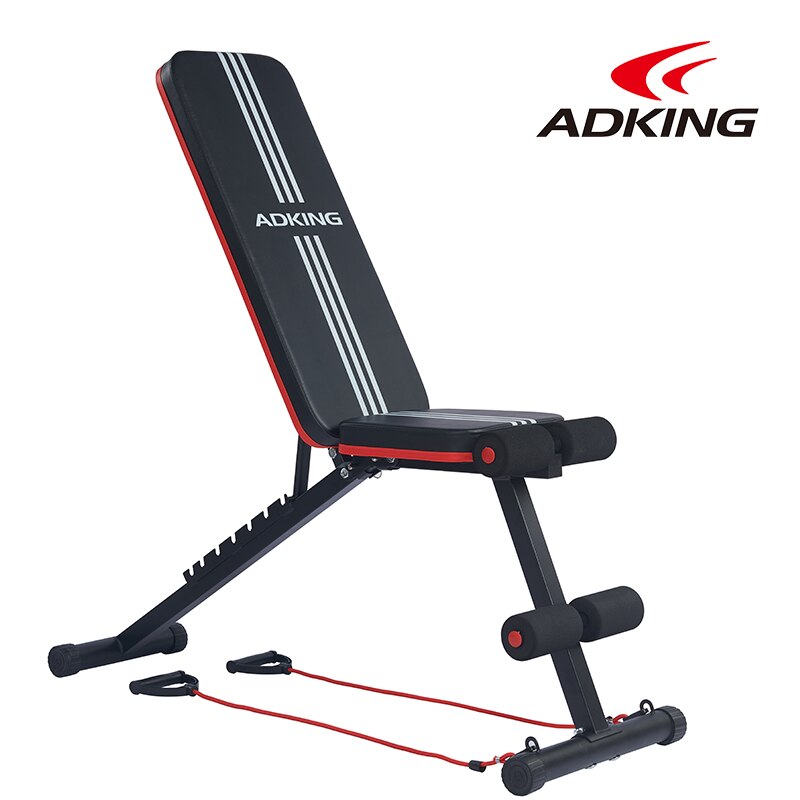 ADkING Weight bench Max load 200kg Heighten and lengthen Gym Bench Supine Board Foldable abdominal Machine bodybuilding