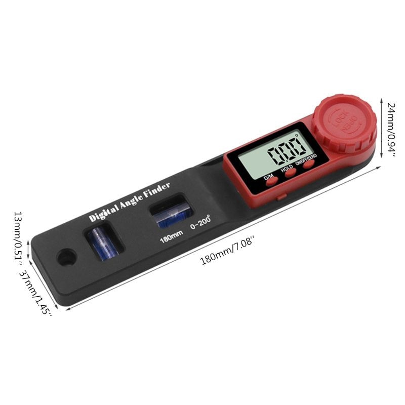 2 in 1 Digital Meter Angle Inclinometer Spirit level Angle Ruler Electron Goniometer Protractor Angle finder Measuring Tool