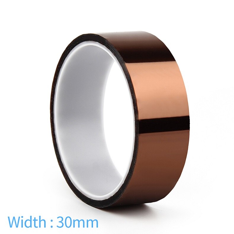 WNB 25m Heat Resistant Polyimide Tape One-side Self-adhesive High Temperature Thermal Protection Insulation Anti Static Film: 30mm