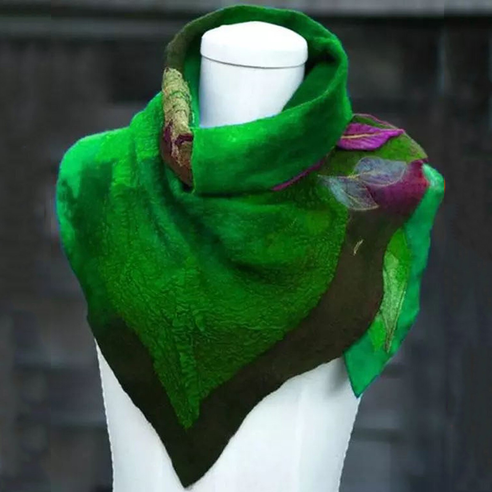 Beschermende sjaal voor buiten, warme sjaal voor dames, casual warme sjaal met print, vierkante sjaal met kwastjes, wikkelsjaal, reissjaal  #t2g: Groente 