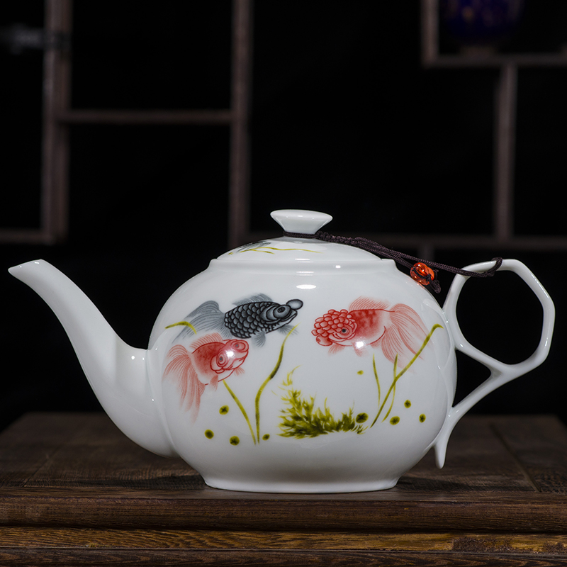 CHANSHOVA China Blau und weiß dünne porzellan teekanne Hohe kapazität 320ML 1L Keramik Tee topf traditionellen chinesischen Tee-einstellen: 1000ml-J