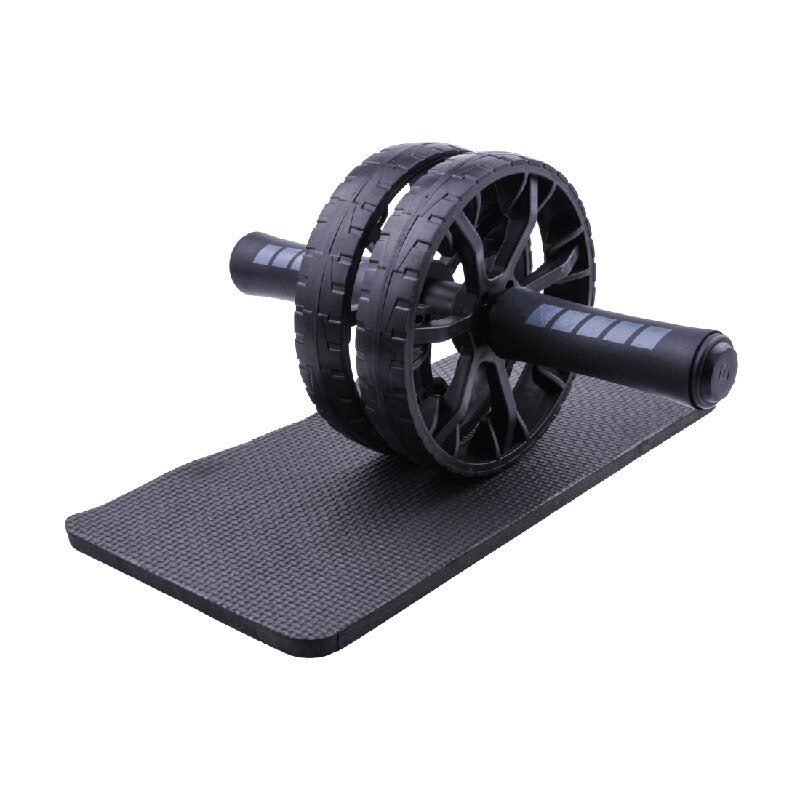 Ab Wheel Roller Portable Ab Roller Ems Muscle Stimulation Wheel Roller Compactor Single Double Wheel Home Equipment: black