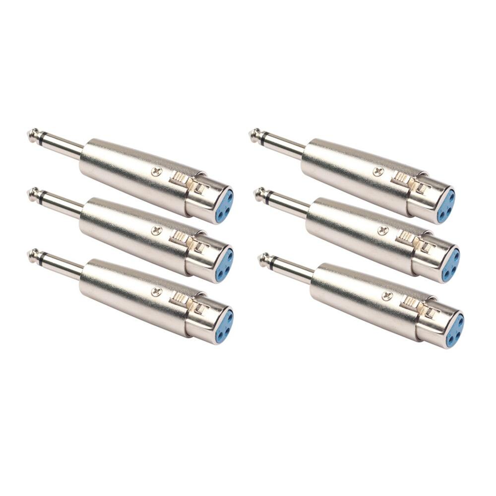 6,5mm Stecker auf XLR weiblich 3 Stift buchse Mono Audio- Adapter mikrofon Adapter 6,35 zu XLR connnector