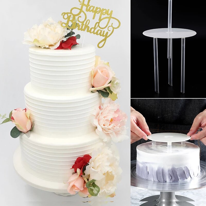 Multi-Layer Cake Stapelen Pakking Taart Stapelen Pakking Ondersteuning Frame Bakken Keuken Diy Cake Tool Dubbele Verjaardagstaart Model cake Box