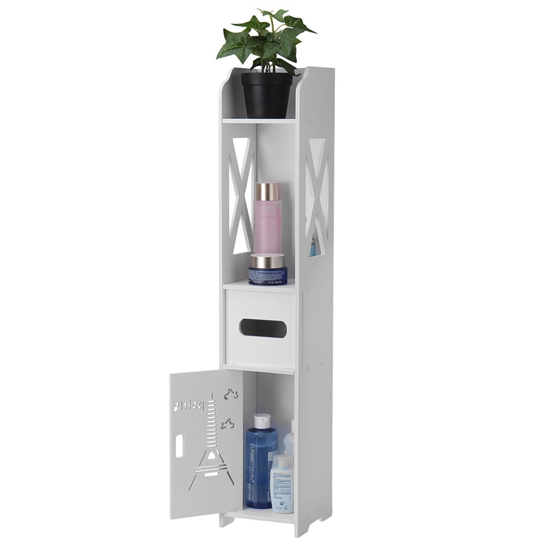 Two Style Waterproof Bathroom Cabinet Floor-standing Storage Shelf Rack Toilet Home Furniture Cabinet Board Cupboard Shelf