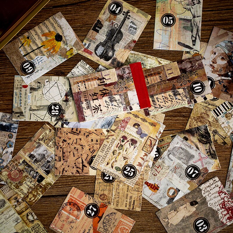 Vanyi 12 designs samling år bokstav fyrkantig diy hangtag scrapbooking/korttillverkning/journalföringsprojekt med hålkort