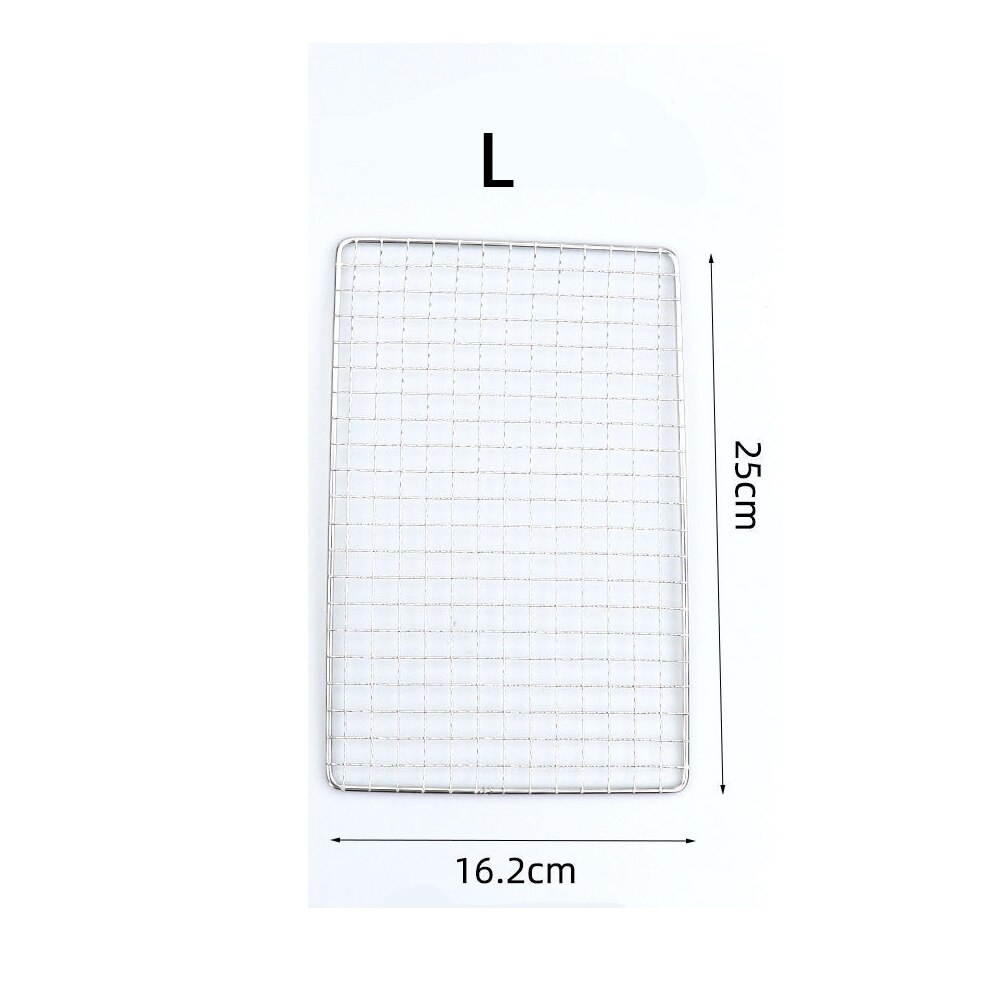 Bushcraft Grill Stainless Steel Outdoor Camping Grill Kitchen Cooking BBQ Rack Campfire Hiking Travel Portable Camping Tool: Rectangle-4