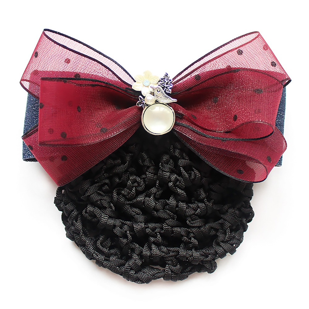Redecilla para el pelo para baile de Ballet, moño coreano, redecilla, paquete de Scrunchie, Clip para el pelo, moño para el pelo con lazo desmontable, pasador de satén, Clip para cola de caballo: Lavanda