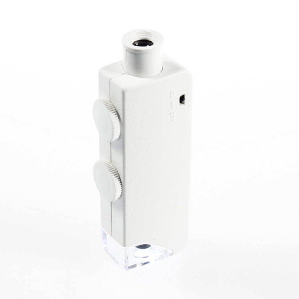 Handheld 160X-200X Magnification Zoom Len LED Lighted light lamp Pocket Microscope Magnifier Loupe