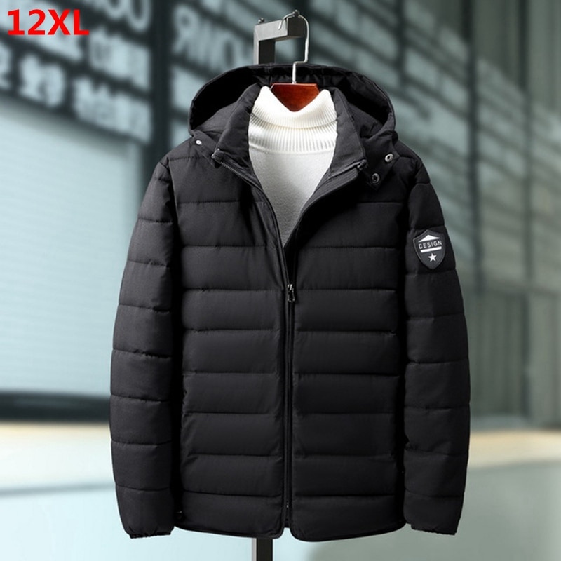 Large size men's cotton overcoat 160kg loose version plus size extra large oversized jacket cotton coat winter 12XL 11XL