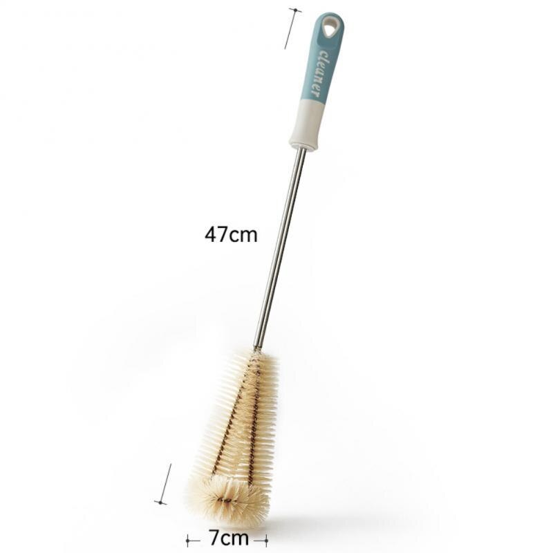 Extra Long Wooden Handle Cup Brush Baby Bottle Brush Set Nylon Kitchen Glass Vacuum Flask Cleaning Cup Brush: 7