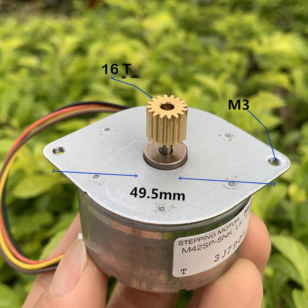 MITSUMI-Motor paso a paso M42SP-5NK DC 24V, 2 fases, 4 cables, 42MM, imán permanente, redondo, gran par, para equipo de escáner de impresora