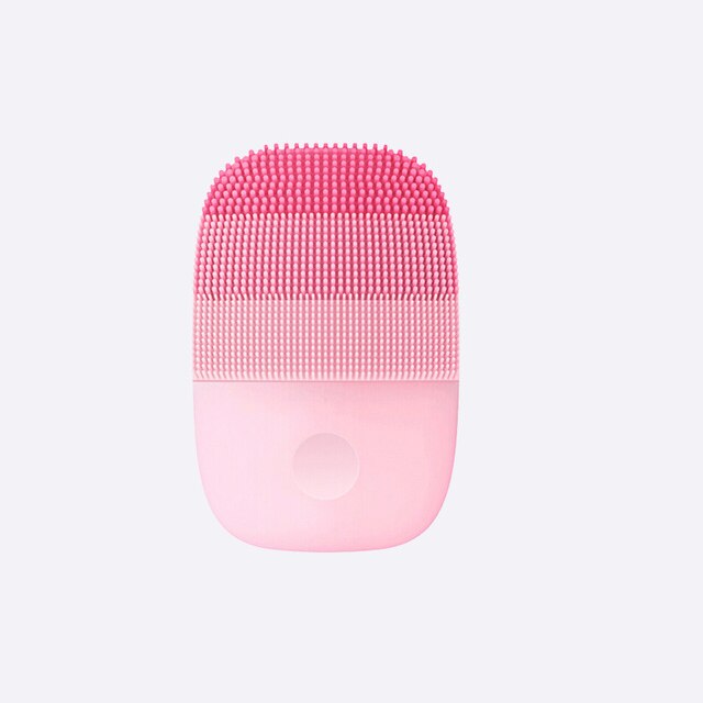 Xiaomi Inface Facial Cleansing Brush Vacuum Blackhead Remover Ultrasonic Ion Cleansing Skin Scrubber: Pink brush