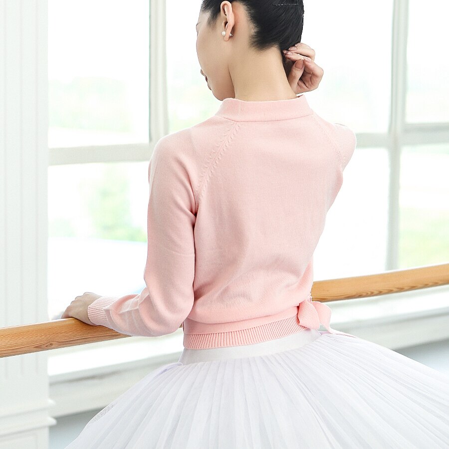 Women Knitwear Dance Warm ups Ballet Sweater Wrap Up Cardigan Long Sleeve Cashmere Winter Dance Warmer Ballerina Dancewear