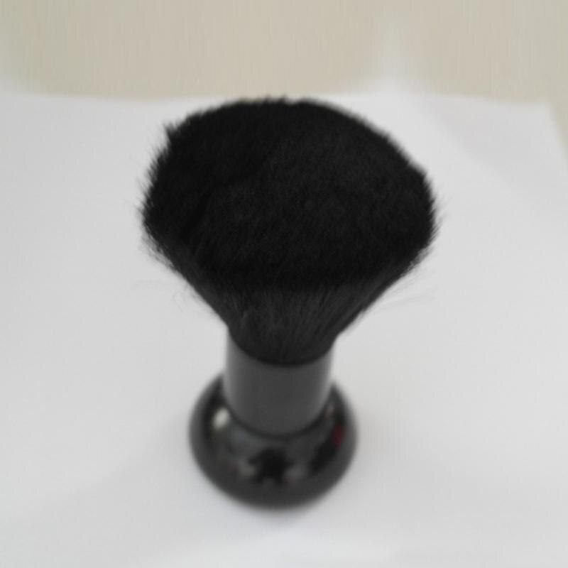 1 stk makeup styling plast værktøj sort rengøring salon hjemme feje duster ansigts hals duster lidt anderledes hår børste